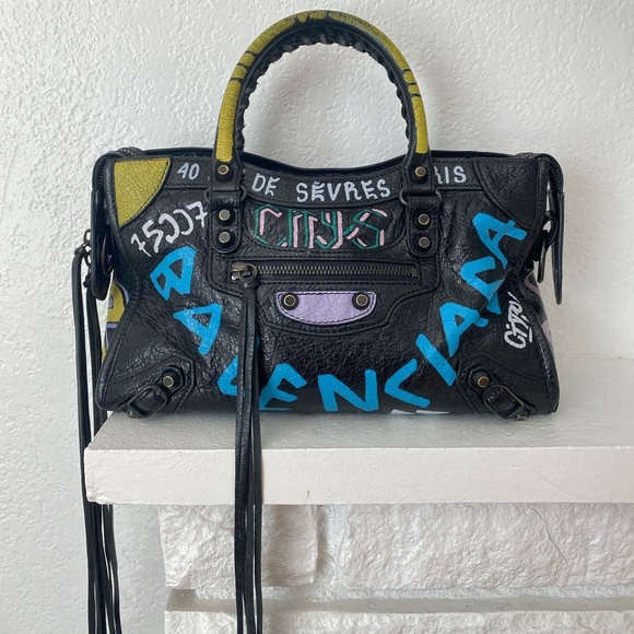 Balenciaga Handbags - Balenciaga city graffiti bag